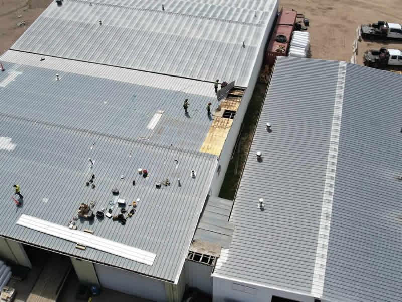 This is a commercial roofing contractor project from Texas Builders Inc.